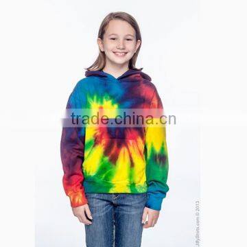 Latest fleece custom kids tie dye hoodie