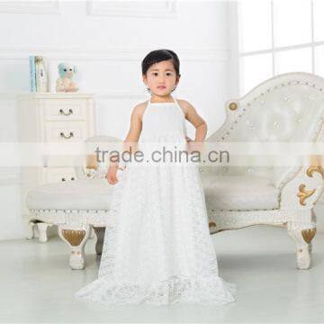2017 Fashion Girl Lace Dress Long Baby Princess Dresses Fancy Kids Wear Party Dress photo-3