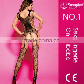 Wholesale Hot Women Sexy Black Mature Bodystocking photo-2