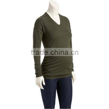 Organic Cotton v Neck Maternity t Shirts Maternity Clothing Wholesale photo-4