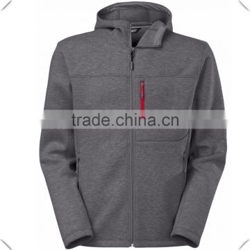 Performance men Full zip hoodie fleece polyester sports pullover jacket in bulk wholesale