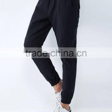 Black Plain Stylish Drop Crotch Joggers photo-2