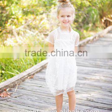 Guangzhou Kid Garment Factory Baby Boutique Wholesale White Dress Lace Baby Frock Patterns photo-3