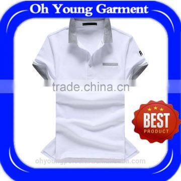 Professinal Custom Logo Polyester Cotton Golf Polo Shirt For Men dry fit white tshirt polo whelesale cheap men tshirt from China