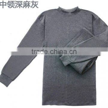 Customize Middle Collar 100%cotton Mens Ladies Thermal Underwear Clothes Set photo-2