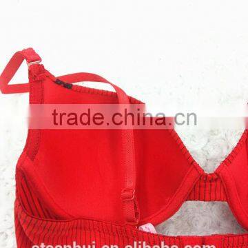 Ladies Fashion Design Sexy Red Padded Bra Girls Underwear Bra New Design photo-3