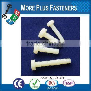 Made in Taiwan High Quality White Color Plastic Nylon Screw Furniture Screw