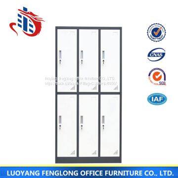 chinese furniture KD 6 door storage wardrobe color metal used school lockers