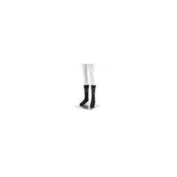 Media Corta Cotton Knee High Socks Burgundy For Autumn , Winter