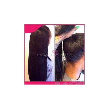 Indian Human Hair Full Lace Wig Silky Straight