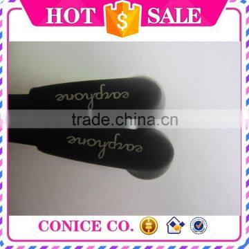 2015 Trendy Classical Black Metal Plug Stereo Earphone With Mic for Wholesale photo-4