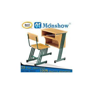 Colleage Single Hardwood Metal School Furniture