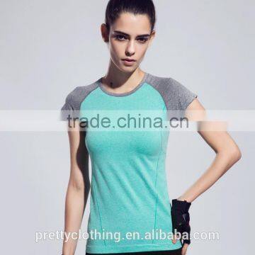 Women's Short Sleeve Workout Tee Tops Yoga Running Biking Sports T-Shirt Fast Dry