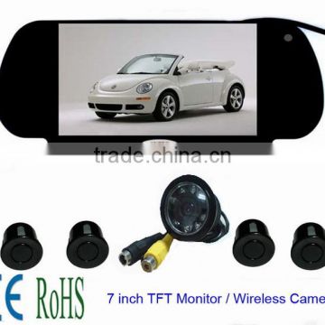 auto parts car mirror, 7"TFT-LCD mirror with touch button(CE,ROHS)