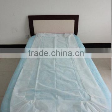 Disposable PP bed cover with 4 elastics in corner