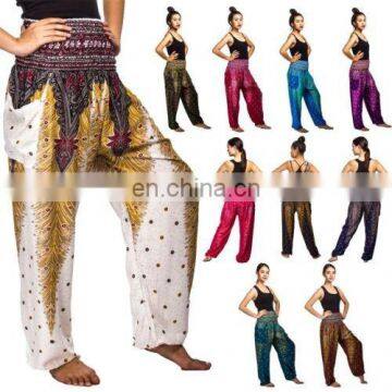 Peacock Boho Genie Hippie Aladdin Beach Baggy Gypsy Yoga Harem Pants Trousers