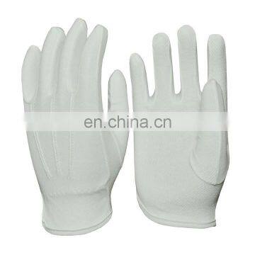 double sides black PVC dotted cotton gloves