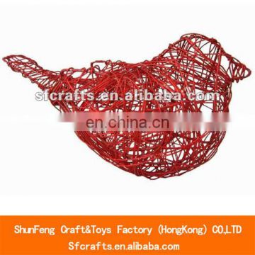 New design Iron wire Christmas red bird for decoration