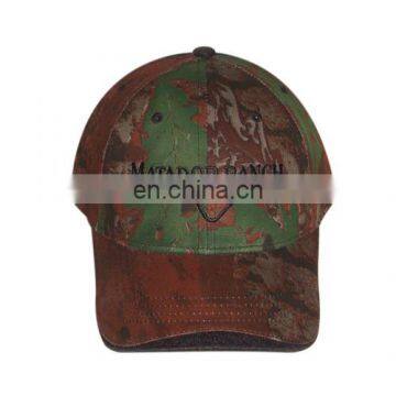 Fashion Camo Cap Visor Mix Black Color Cotton Twill