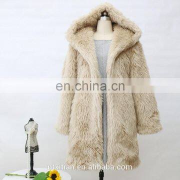 2016 Wholesale Ladies Warm Fake Fur Long Coat photo-5