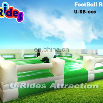 Latest Mechanical Red And Black Mat Inflatable Football Attachment Games Mechanical Soccer Riding