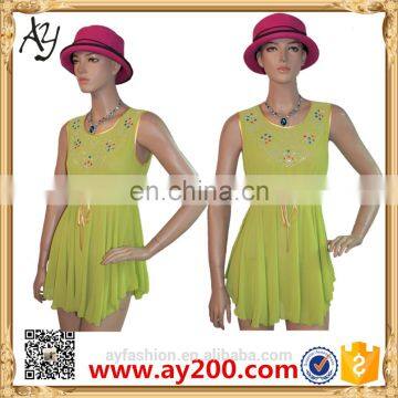 New Design Durable Lady Woven Models Blouses shirt In Chiffon