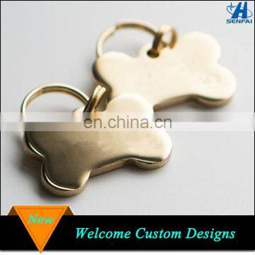 Costume jewellry wholesale handstamped bone shape blank dog id name tag pendant