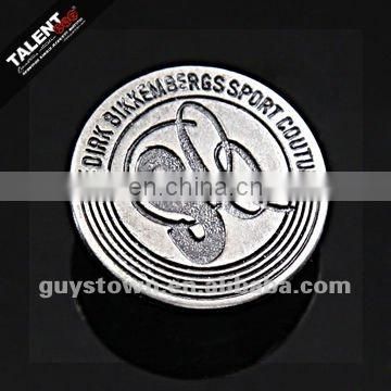 Zinc buttons for jeans clothing