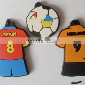 World Cup custom football and t-shirt logo soft pvc key chain,soft pvc keyring,plastic keychains