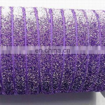 High quality glitter 5/8'' foldover elastic