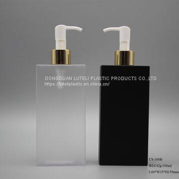 Free Sample 400ml Transparent PETG Plastic Empty Rectangle Bottle for Personal Cosmetic photo-3