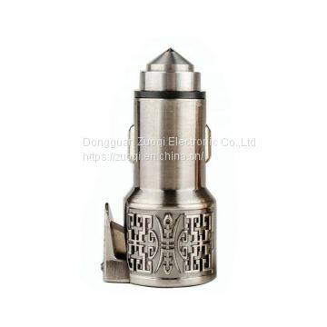 Cutter and Safe Hammer 2 Port Usb Car Charger Fast Car Charger for Iphone photo-2