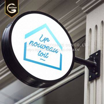 Durable Use Acrylic Round Shape Light Box Signage Round Outdoor Led Light Box Sign photo-3
