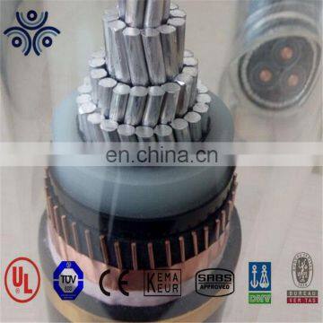 Three Core XLPE Insulated Copper Wire Shield PVC Sheath Power Cable