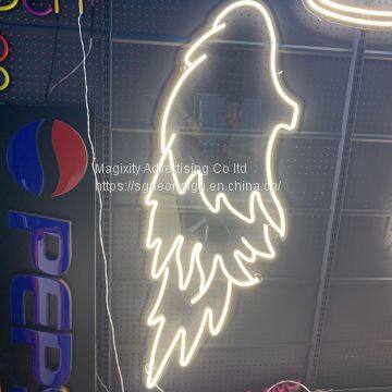 Customized Angel Wings 3D Clear Acrylic Led Neon Letters Sign Light Decoration Electronic Signs photo-3