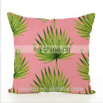 Pink 18 x 18 Inch Plants Linen Cotton Fabric Square Cushion Cover Throw Pillow Case photo-5