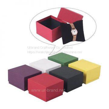 Hot Sale Watch Gift Rectangle Cardboard Watch Box Cases With Pillow Packing Gift Boxes