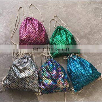 2020 Shiny novelty chest bag perlage drawstring backpack  for girl