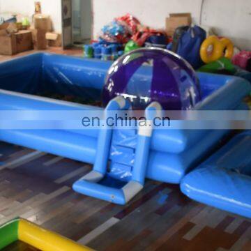 above ground blue kids outdoor giant inflatable rectangle heavy duty PVC pool for playing water games