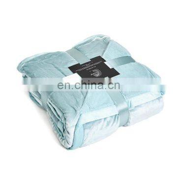 Full matte double-layer thick flannel edging plus velvet air-conditioning blanket