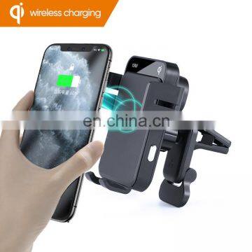 Custom LOGO Hot Selling Wholesale 15W Automatic Super Qi Fast Charger Bracket Mobile Phone Mount Car Holder Wireless Charging photo-3