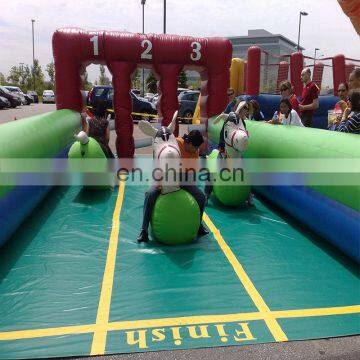 HOT Sale Inflatable Derby Pony Horses,Inflatable racing horses game,inflatable bouncing horse sport games