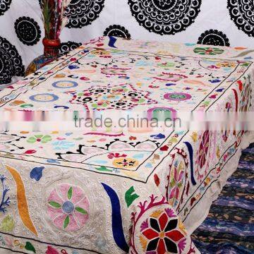 Handmade Suzani Wall Hanging Trendy Vintage Suzani Bedsheet Decorative Throw Bed Cover photo-3