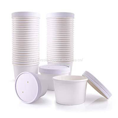 Soup Container 12oz White Paper Board , Soup Container , White photo-2