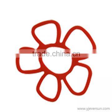 Hot sale flower degin heat resistant Silicone Kitchen Trivet Pot Pan Straightener Holder Mat Heat Non-slip Resistant