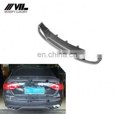 A Style A4 B8 Carbon Fiber Auto Rear Diffuser for Audi 2009-2012