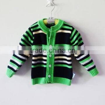 Knitted Out Wear Stripe Sweaters,Children Button Sweaters