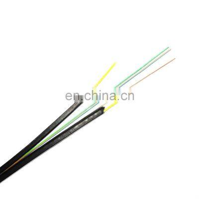 Indoor FTTH Flat Fiber Drop Cable  GJXH/GJFXH  FRP Steel Wire Strength Member Single Mode SM G657A  FTTH 1Core Fiber Cable