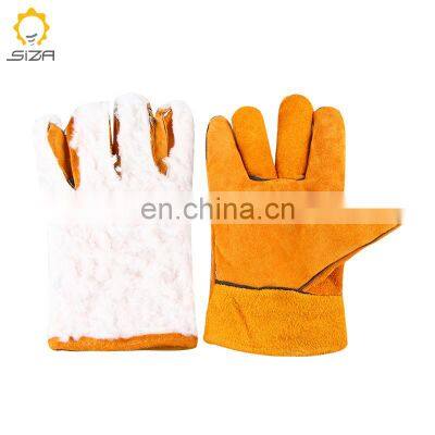 Wholesale high quality durable safety welding gloves leather gloves