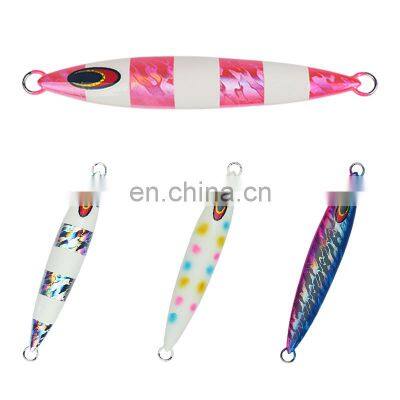 New Pretty Luminous Slow Descent Pitch Metal Vertical Sinker Jigging Fishing Lure photo-5